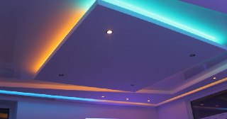 Натяжной потолок с подсветкой Междуреченск, цена от 2101 руб.